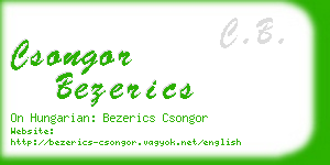 csongor bezerics business card